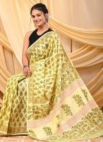 Cotton Yellow Daily Wear Printed Saree